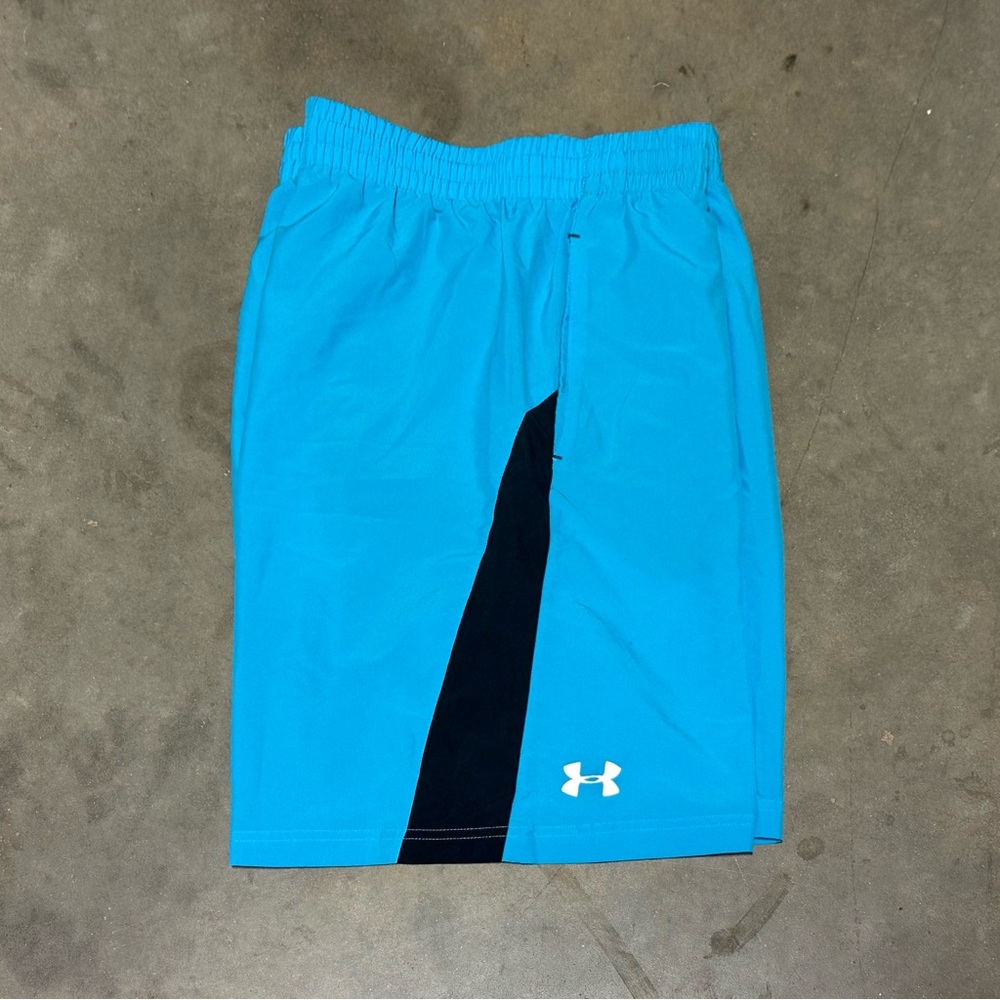 Under Armour Men's Bright Blue and Black Athletic Shorts